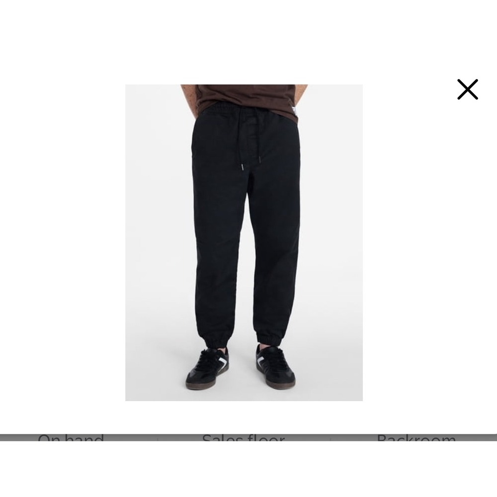 No Boundaries Mens Jogger Pants Black Elastic Waist Drawstring‎ Size M 32-34